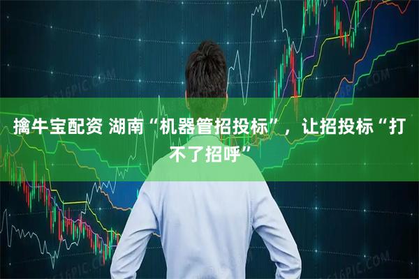 擒牛宝配资 湖南“机器管招投标”，让招投标“打不了招呼”